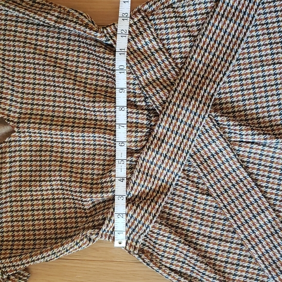 ZARA Brown Houndstooth Romper - Picture 4 of 10